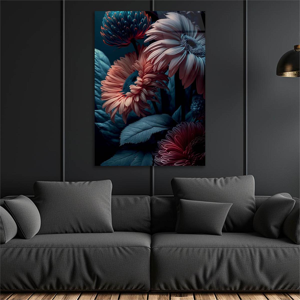 Vertical Tempered Glasss Wall Arts Natured-Themed209