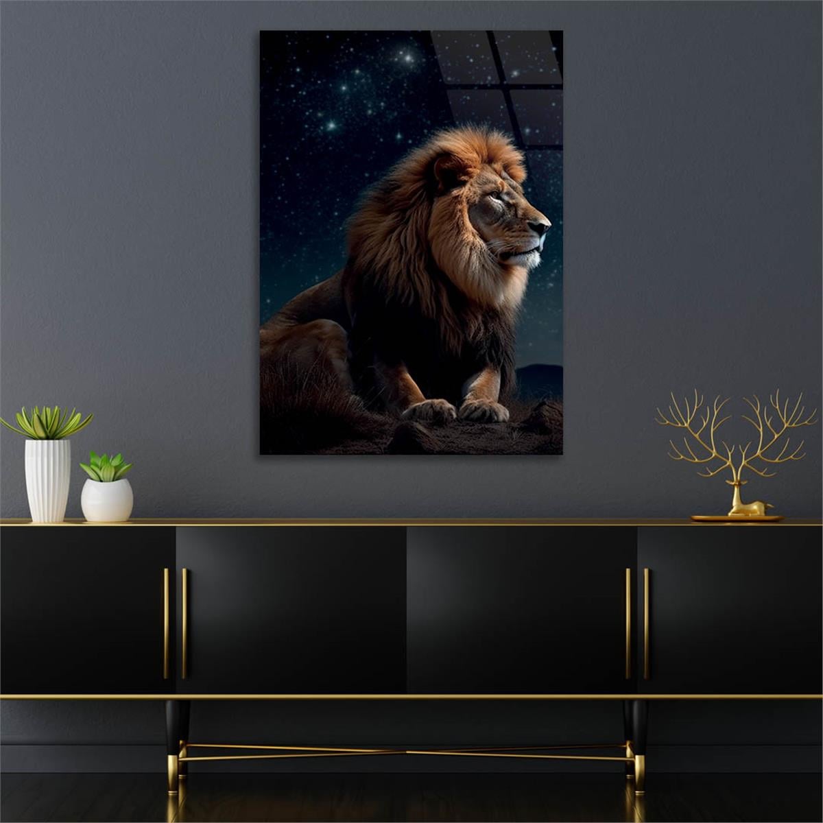 Vertical Tempered Glasss Wall Arts Natured-Themed186