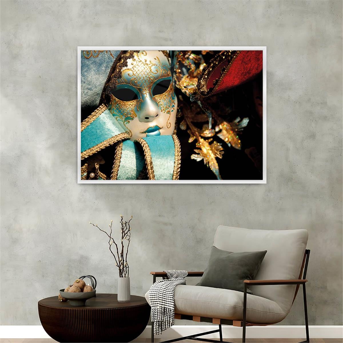 Aluminum-Framed Art-Themed Tempered Glass Wall Art 072