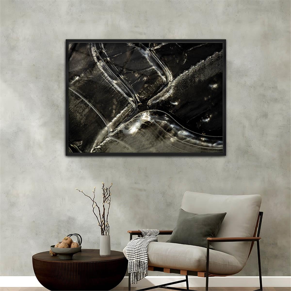 Aluminum-Framed Art-Themed Tempered Glass Wall Art 078