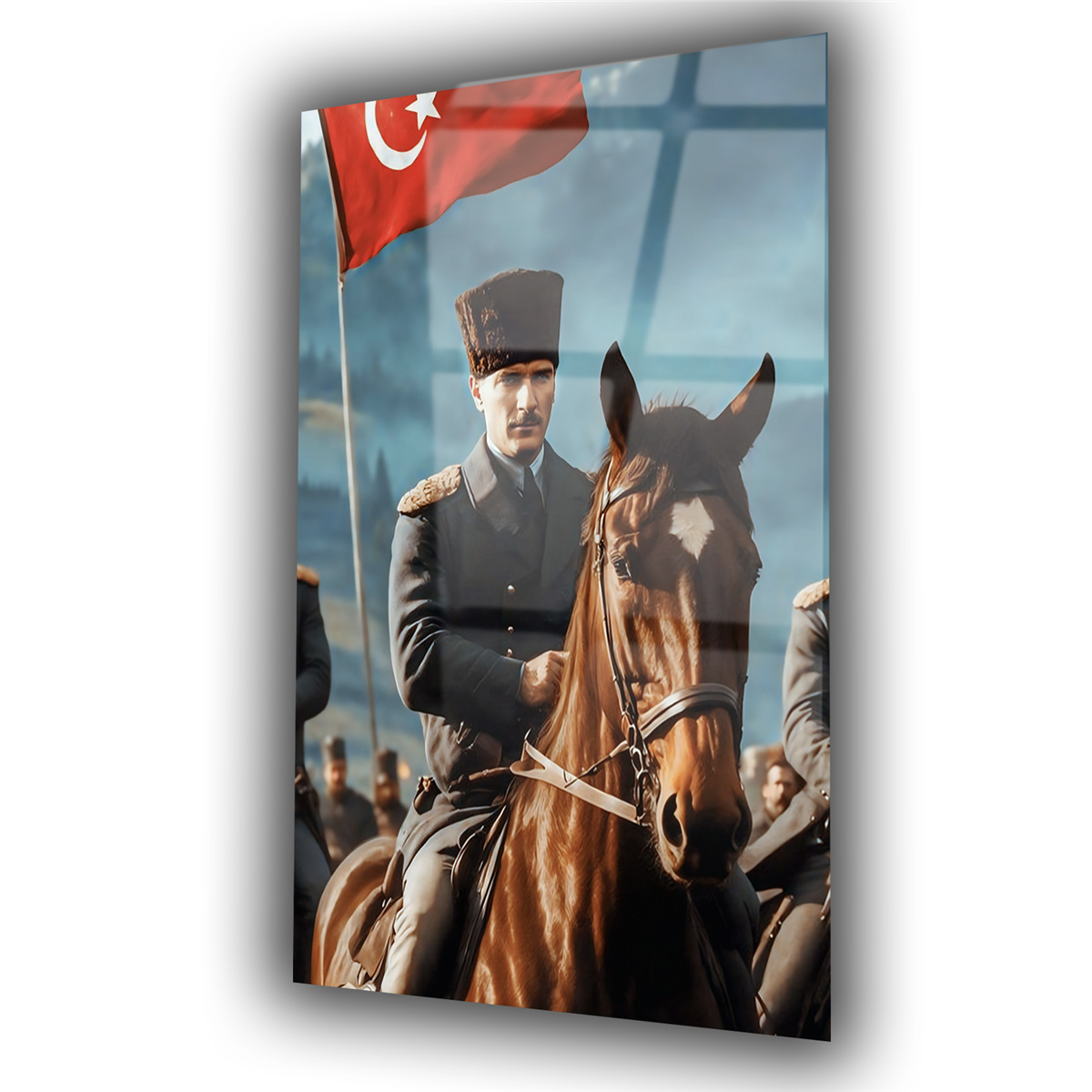 Dikey VatanTemalı Cam Tablo 247