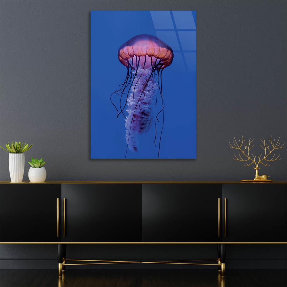 Vertical Tempered Glasss Wall Arts Natured-Themed219