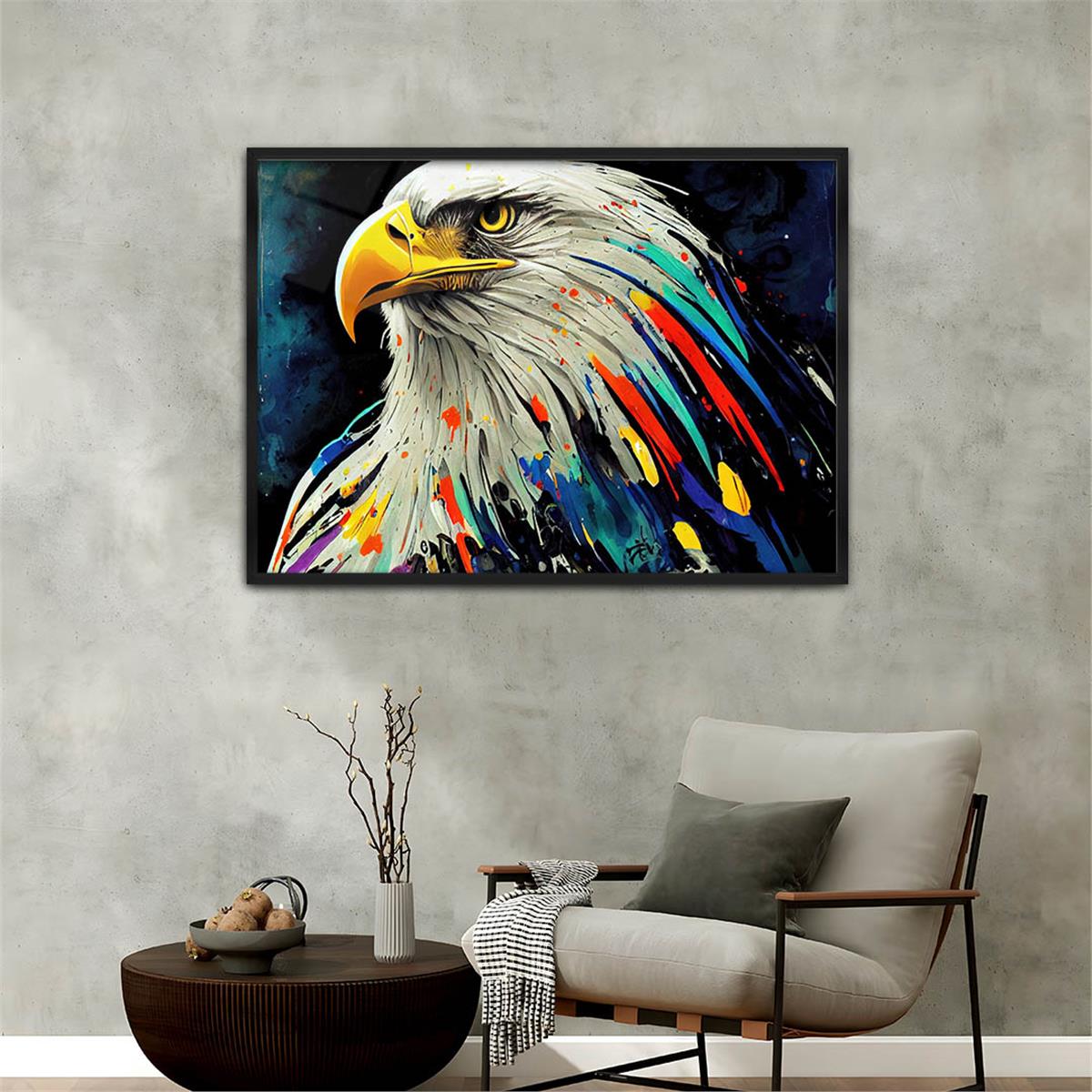 Aluminum-Framed Natured-Themed Tempered Glass Wall Art 017