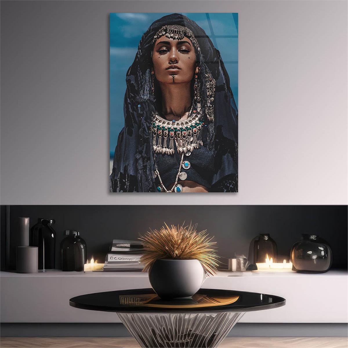 Kunst Thema auf bedrucktem Glas