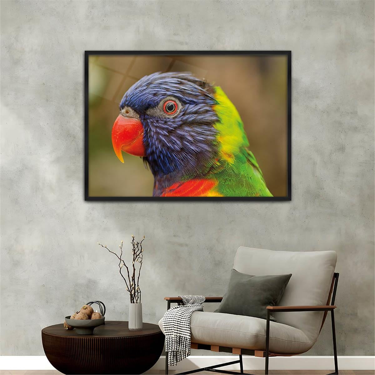 Aluminum-Framed Art-Themed Tempered Glass Wall Art 101