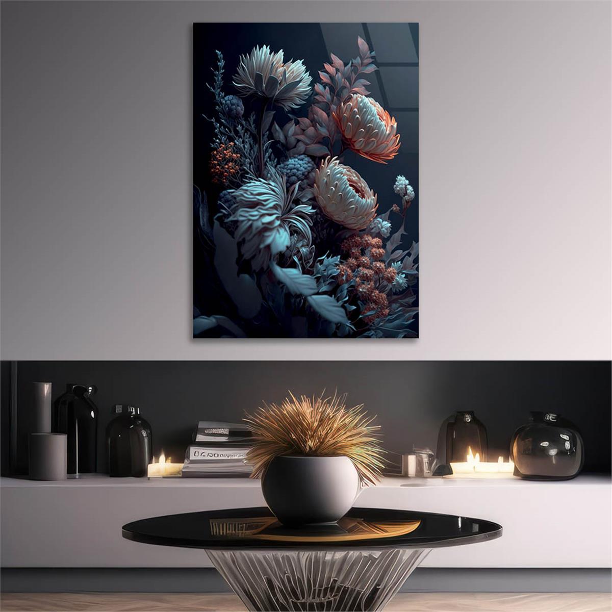 Vertical Tempered Glasss Wall Arts Natured-Themed213
