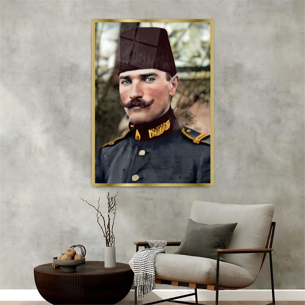 Aluminum-Framed National-Themed Tempered Glass Wall Art 059