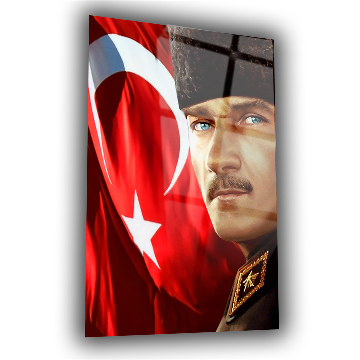 Dikey VatanTemalı Cam Tablo 275