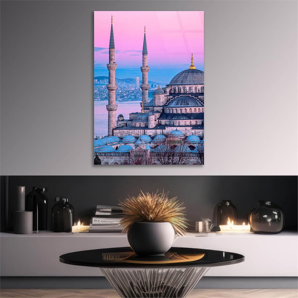 Dikey Dini Temalı Cam Tablo 261