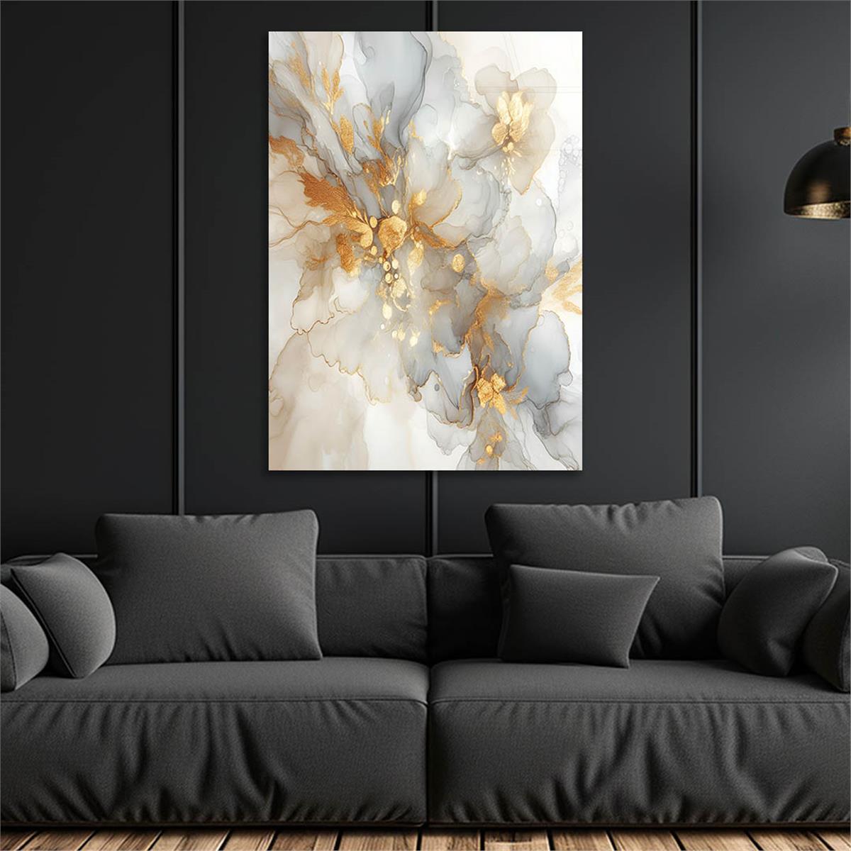 Dikey Sanat Temalı Cam Tablo 397