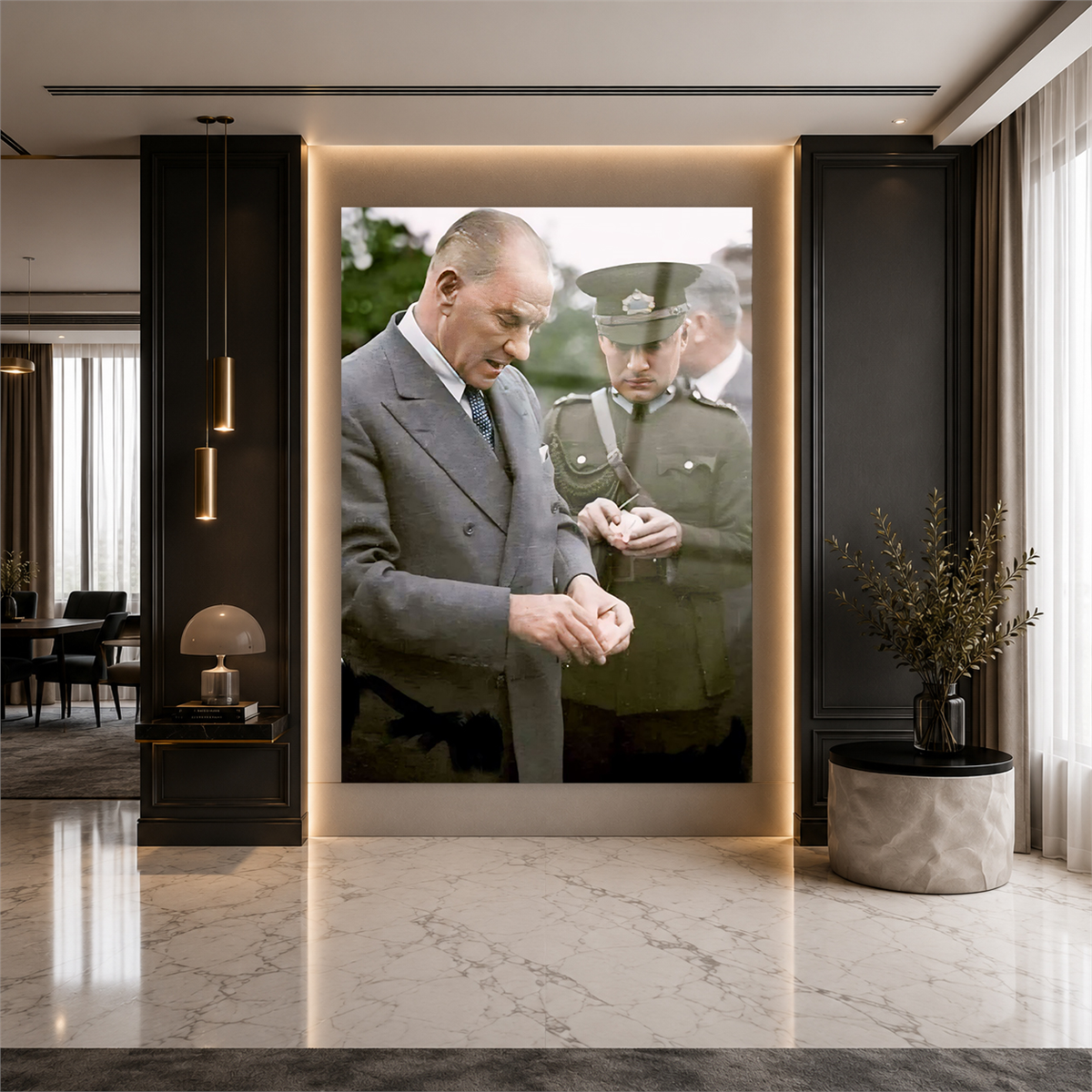 Dikey VatanTemalı Cam Tablo 171