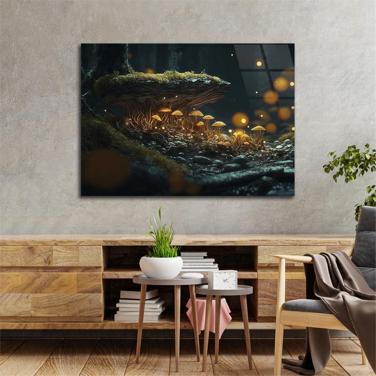 Horizontal Natured-Themed Tempered Glass Wall Art 317