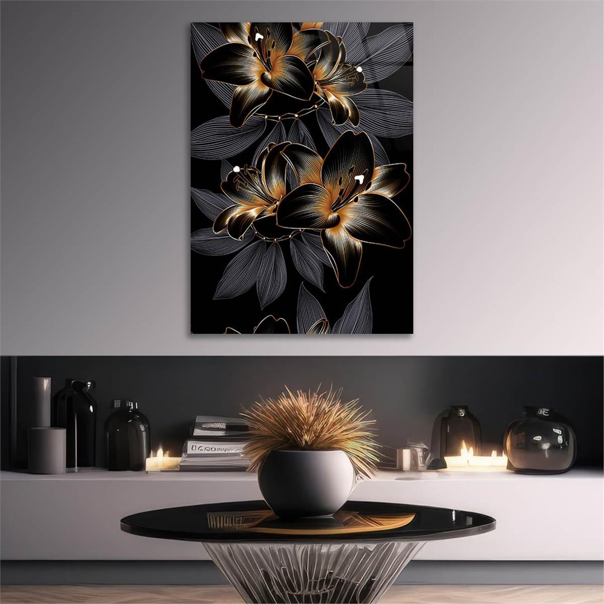 Kunst Thema auf bedrucktem Glas