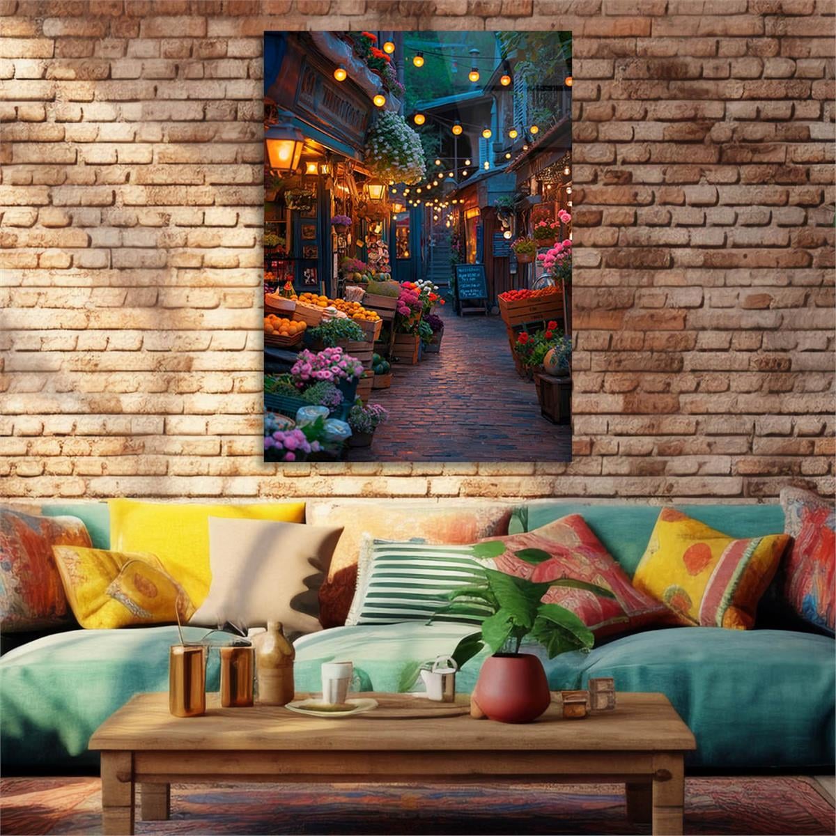Dikey Doğa Temalı Cam Tablo 283
