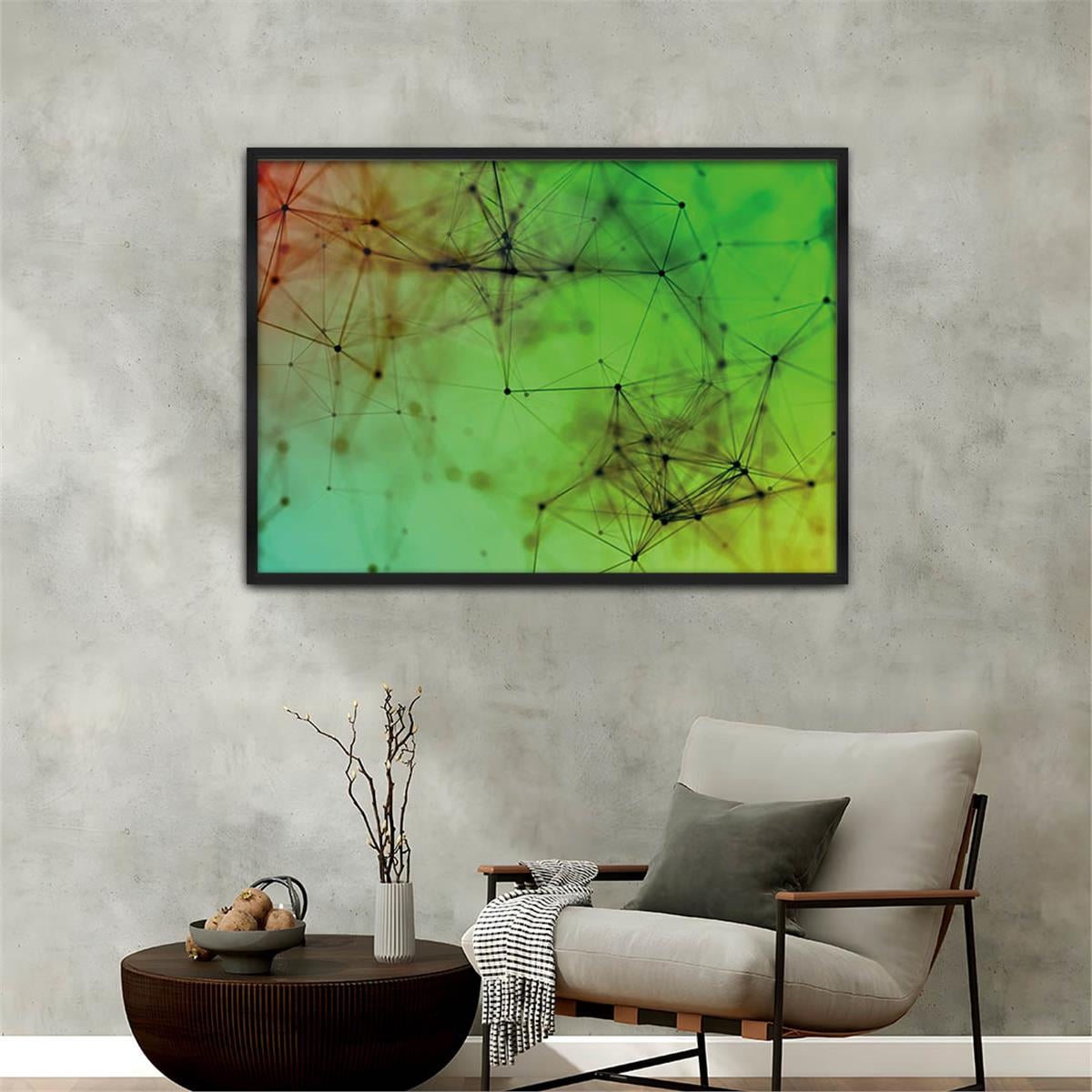 Aluminum-Framed Art-Themed Tempered Glass Wall Art 017