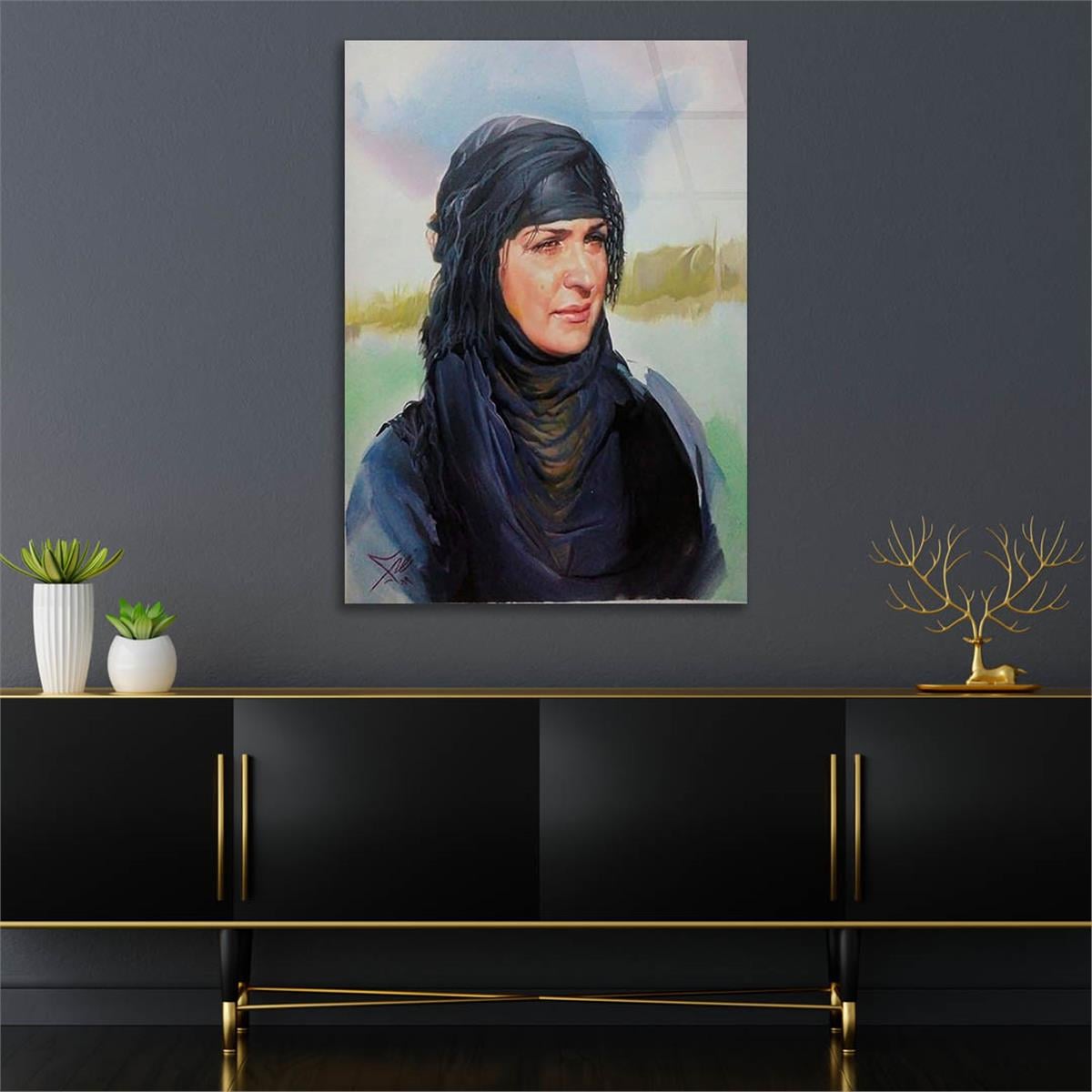 Kunst Thema auf bedrucktem Glas
