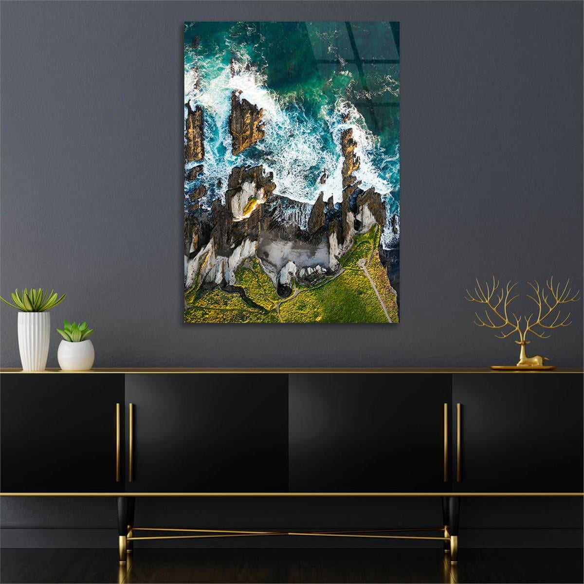 Kunst Thema auf bedrucktem Glas