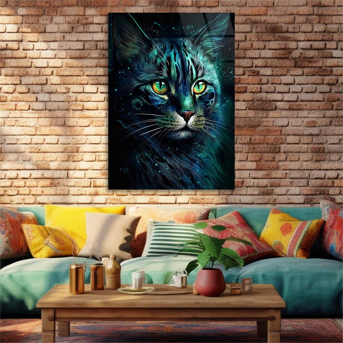 Dikey Doğa Temalı Cam Tablo 425