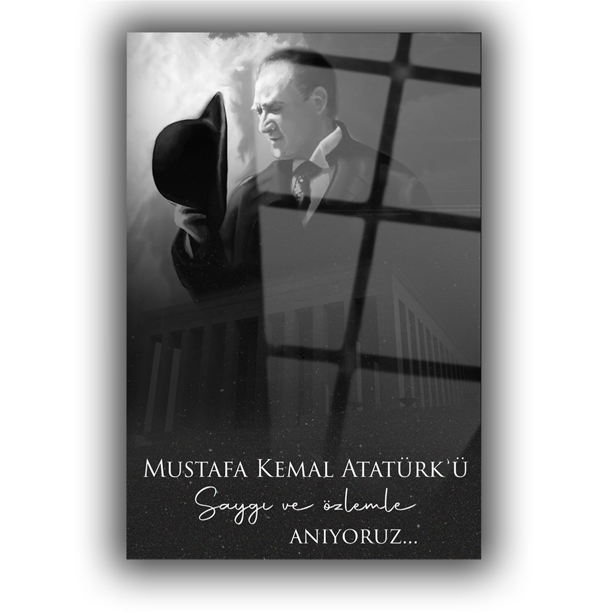 Dikey VatanTemalı Cam Tablo 178