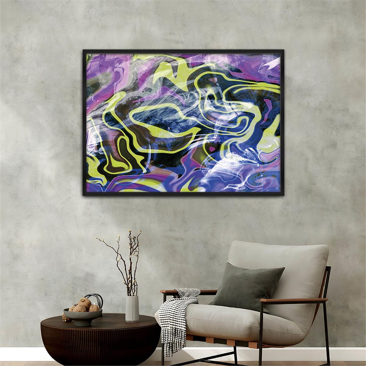 Aluminum-Framed Art-Themed Tempered Glass Wall Art 140