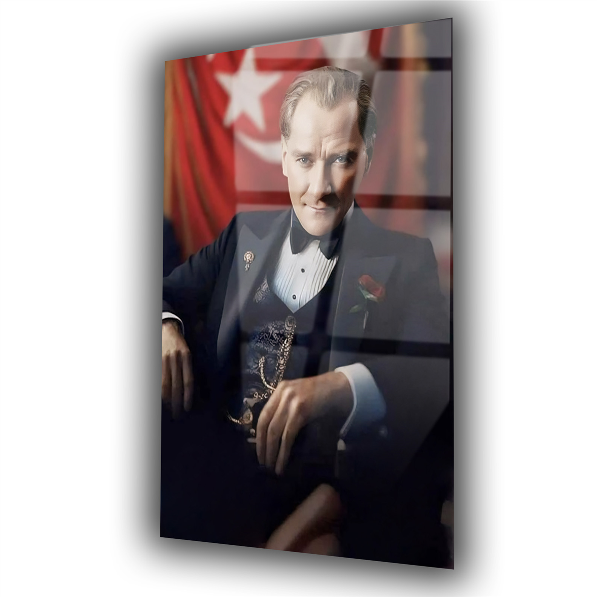 Dikey VatanTemalı Cam Tablo 205