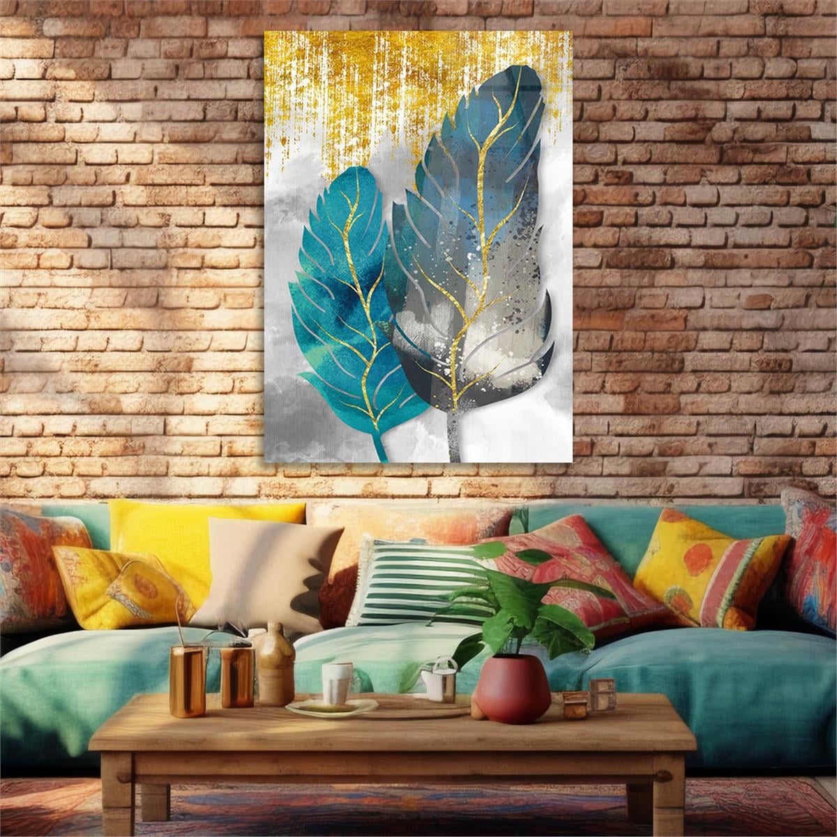 Vertical Tempered Glasss Wall Arts Art-Themed 334