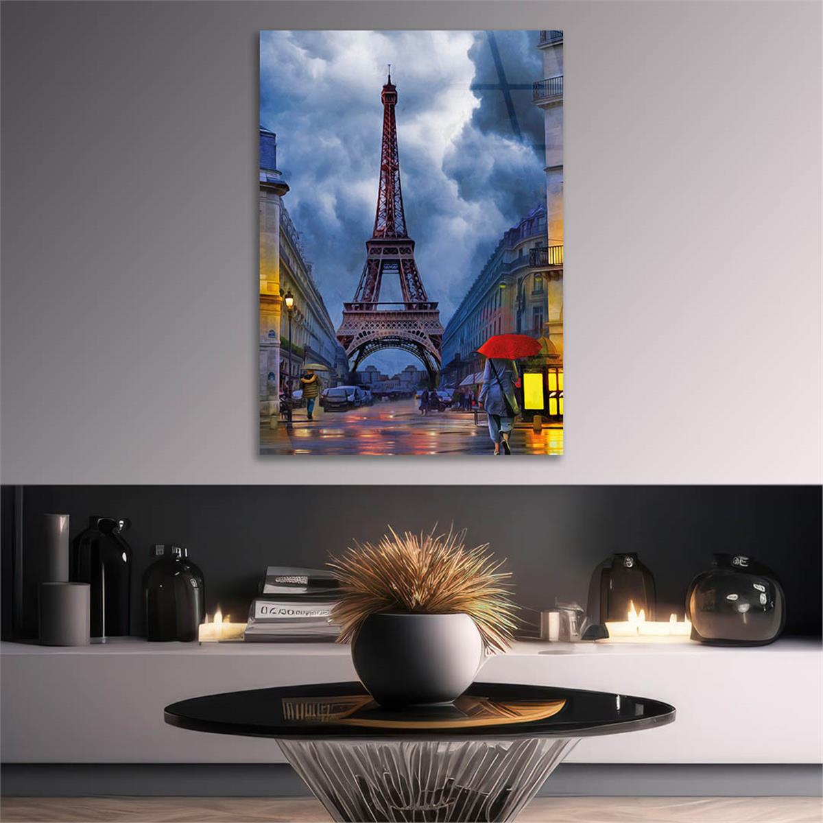 Kunst Thema auf bedrucktem Glas