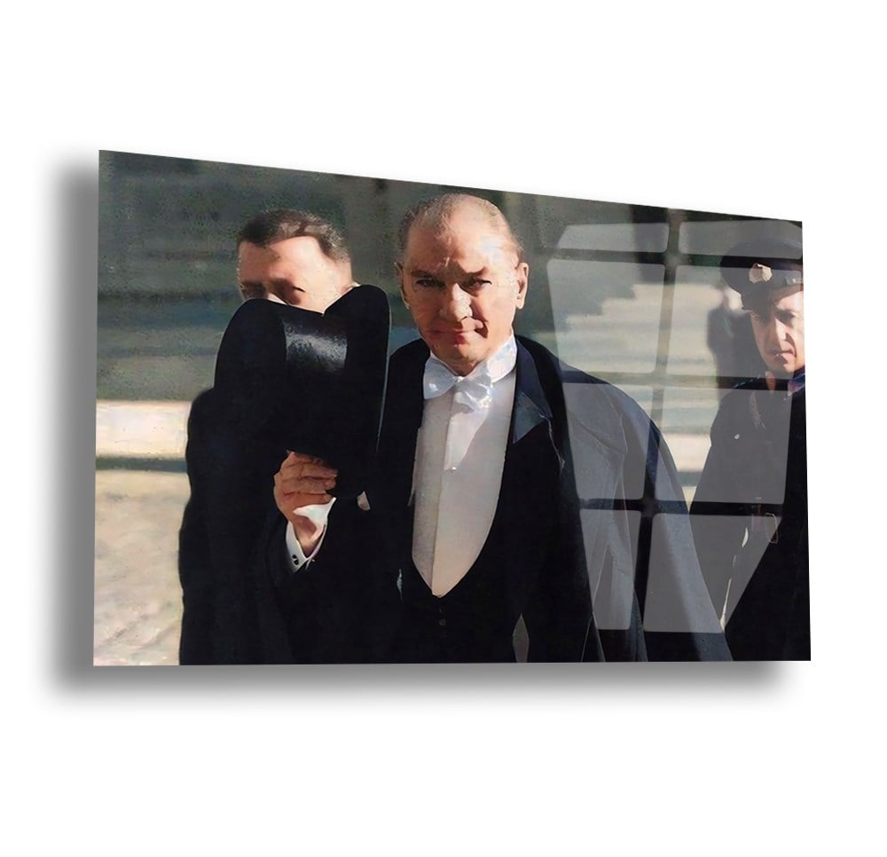 Yatay VatanTemalı Cam Tablo 100