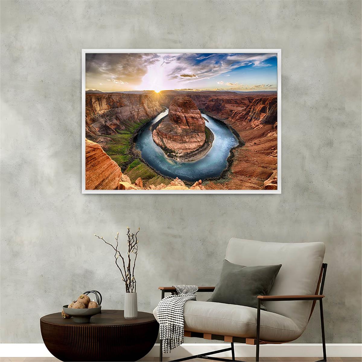 Tableau à thème de la nature avec cadre aluminium 129