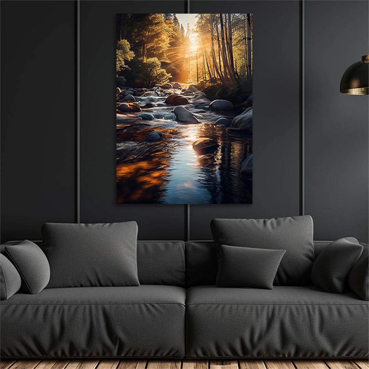 Dikey Doğa Temalı Cam Tablo 284