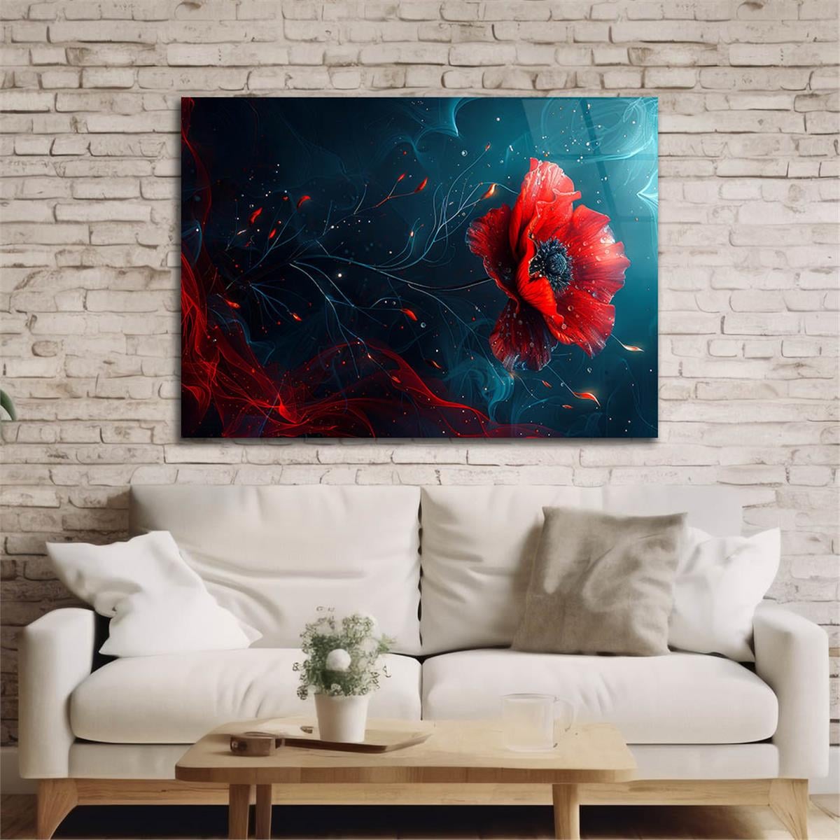 Horizontal Art-Themed Tempered Glass Wall Art 466