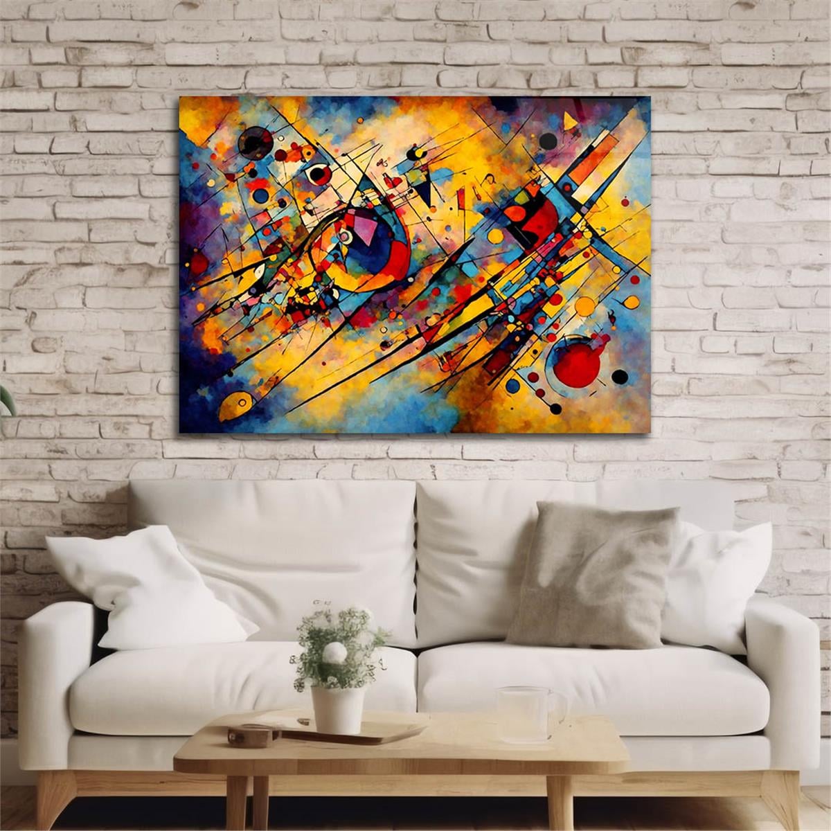 Horizontal Art-Themed Tempered Glass Wall Art 415