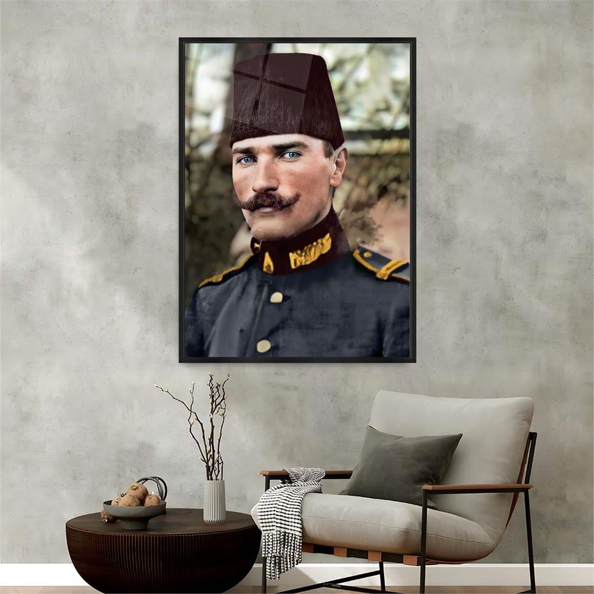 Aluminum-Framed National-Themed Tempered Glass Wall Art 059