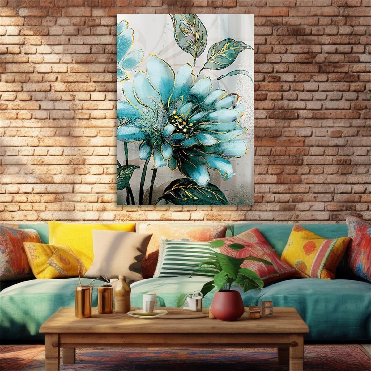 Kunst Thema auf bedrucktem Glas