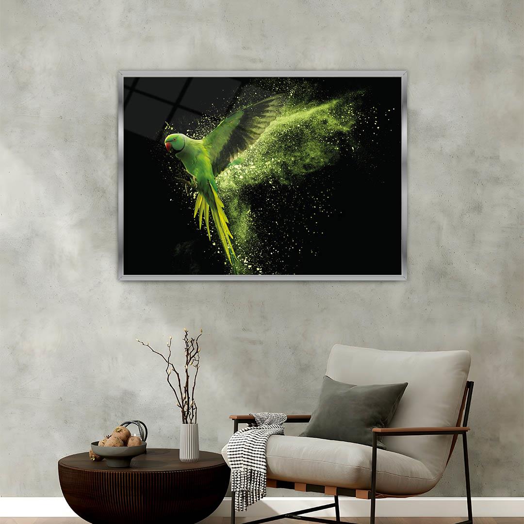 Aluminum-Framed Natured-Themed Tempered Glass Wall Art 172