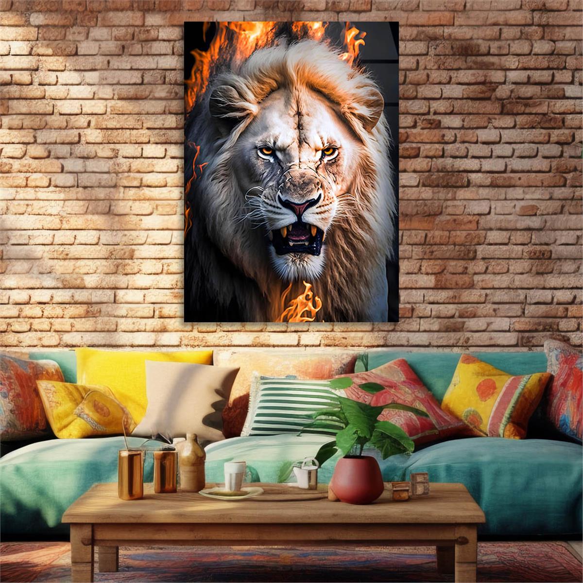Dikey Doğa Temalı Cam Tablo 328
