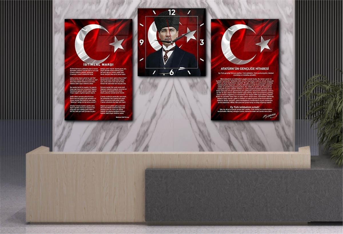 Vatan Temalı Saatli Set 045