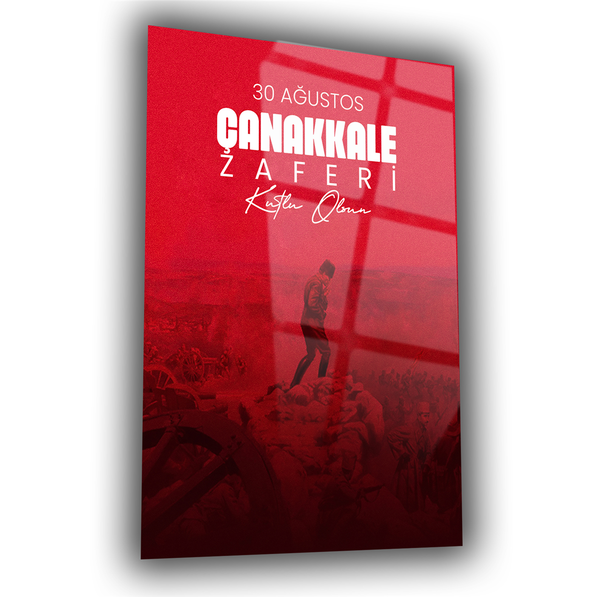 Dikey VatanTemalı Cam Tablo 154