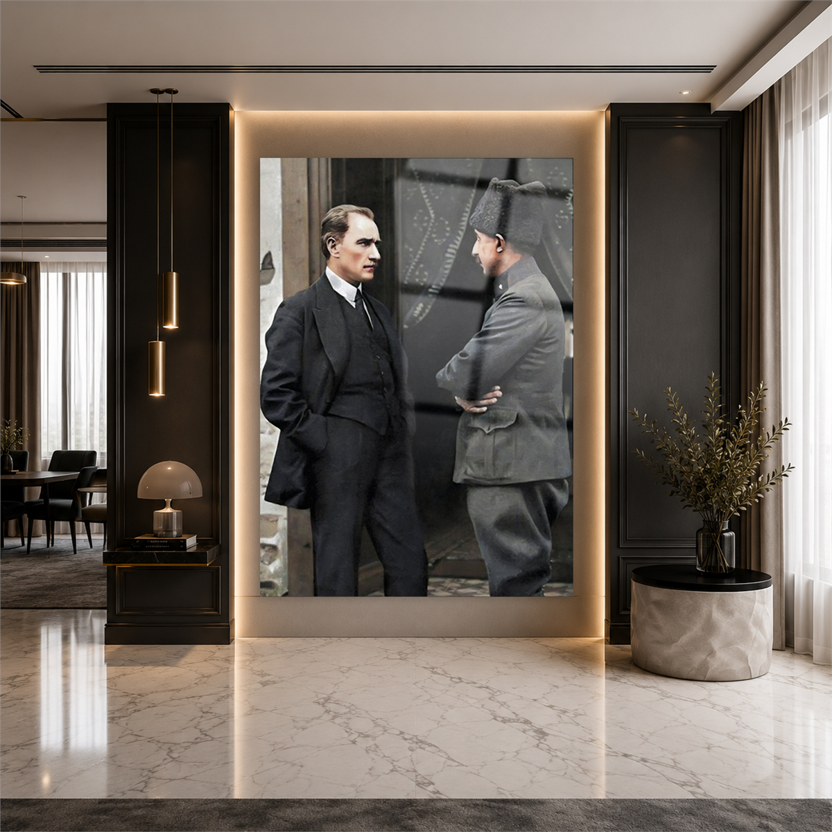 Dikey VatanTemalı Cam Tablo 221