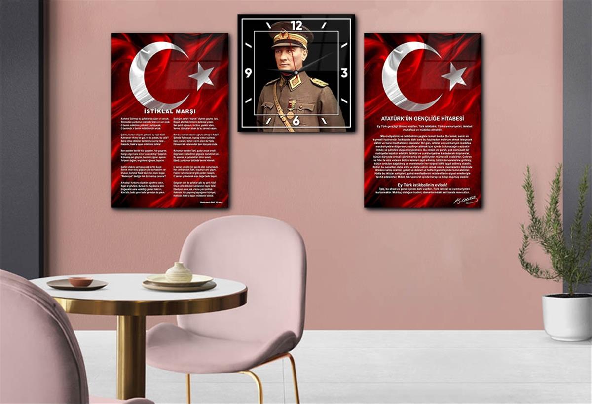 Vatan Temalı Saatli Set 048