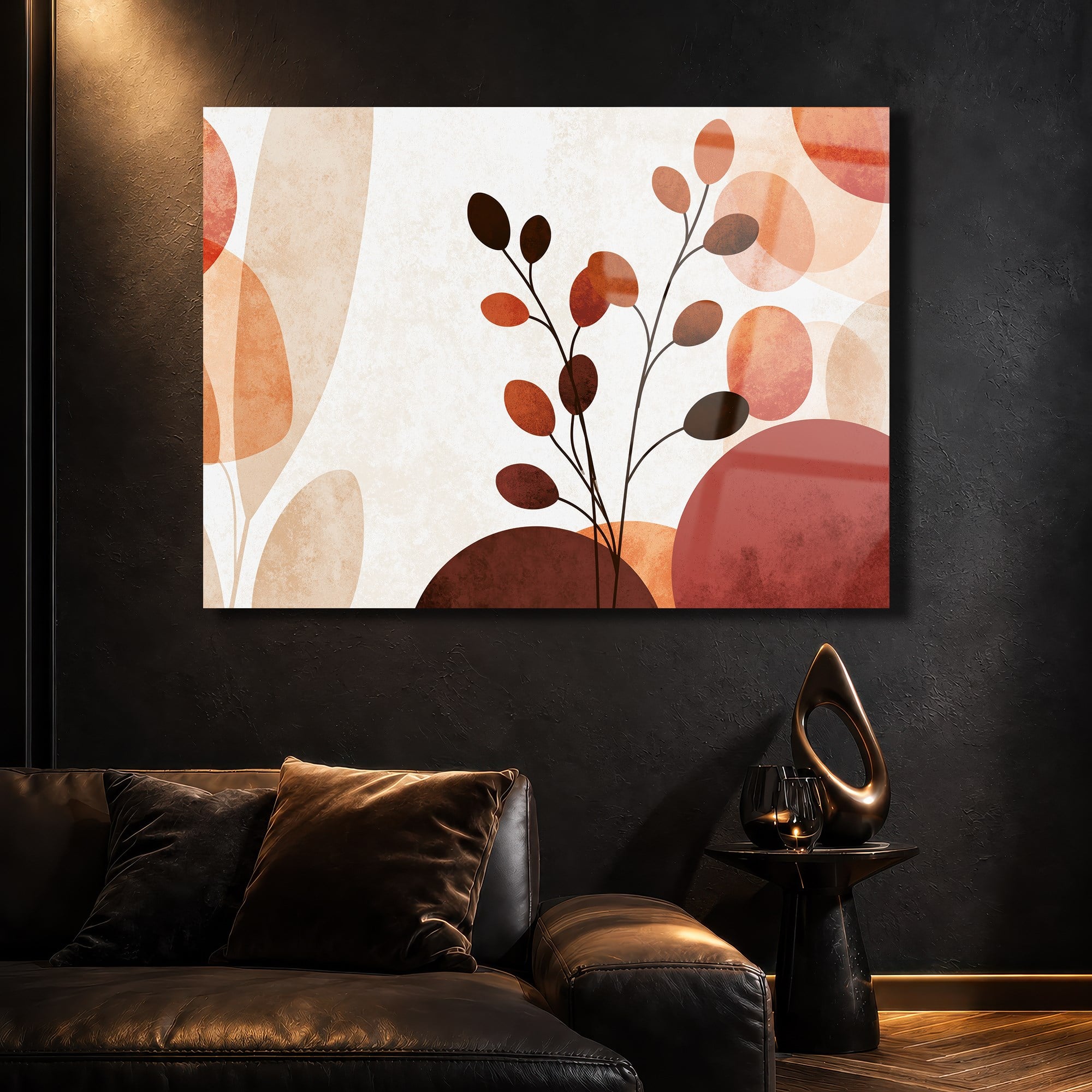 Horizontal Art-Themed Tempered Glass Wall Art 579