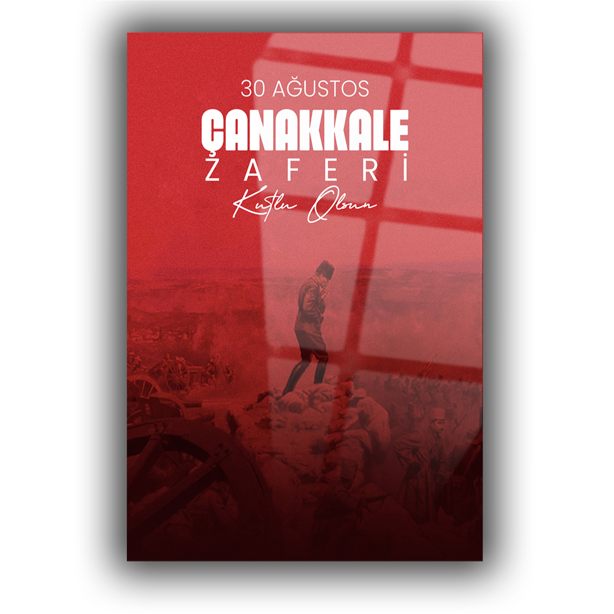Dikey VatanTemalı Cam Tablo 154