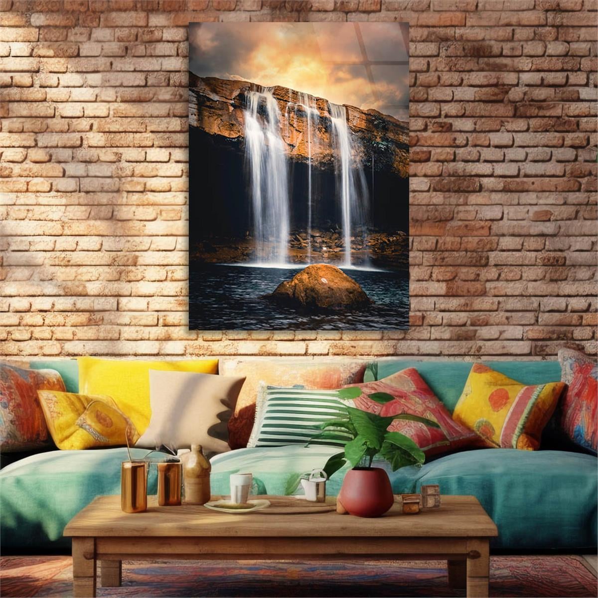 Tempered Glasss Wall Arts Natured-Themed