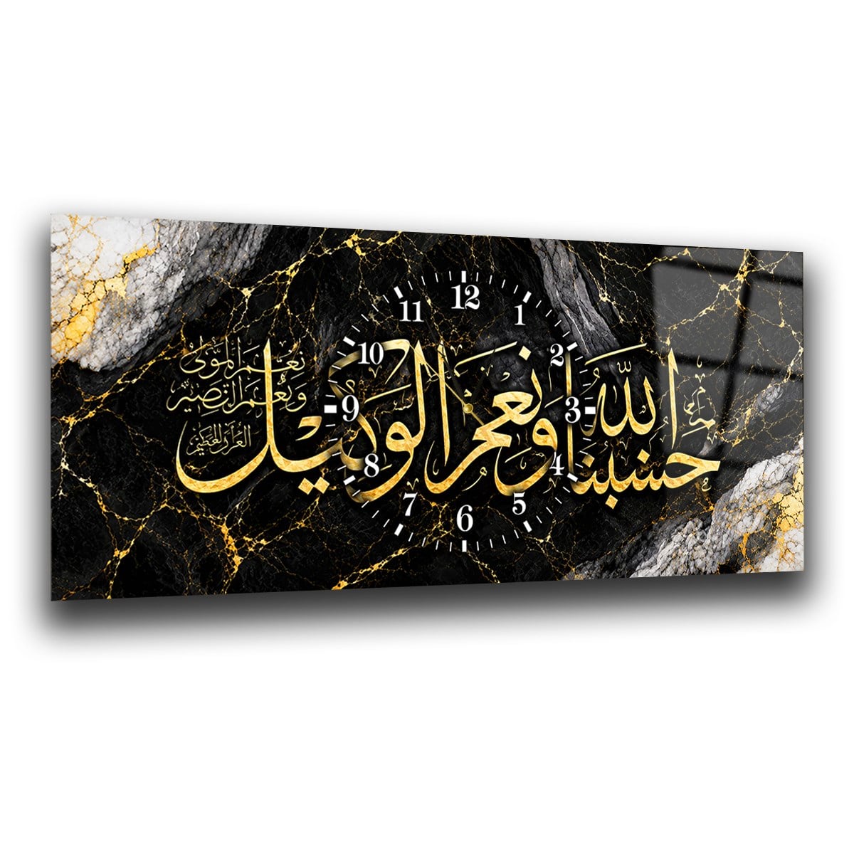 Middle-Clock, Religious-Themed Horizontal Glass Wall Painting 099