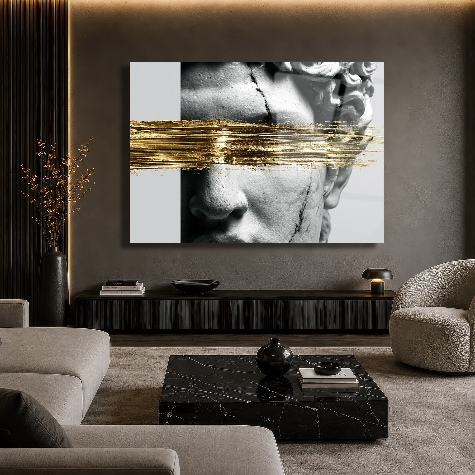 Horizontal Art-Themed Tempered Glass Wall Art 582