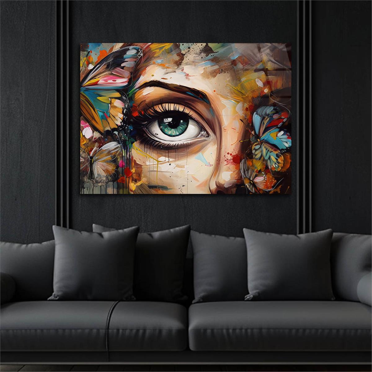 Horizontal Art-Themed Tempered Glass Wall Art 537