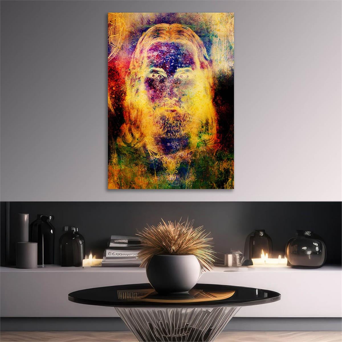 Kunst Thema auf bedrucktem Glas