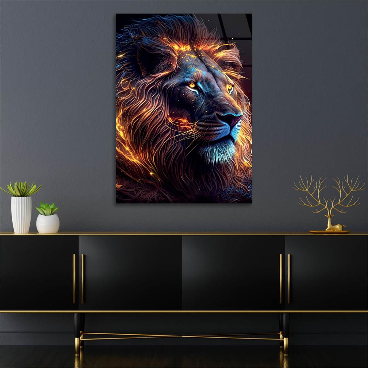 Vertical Tempered Glasss Wall Arts Natured-Themed185