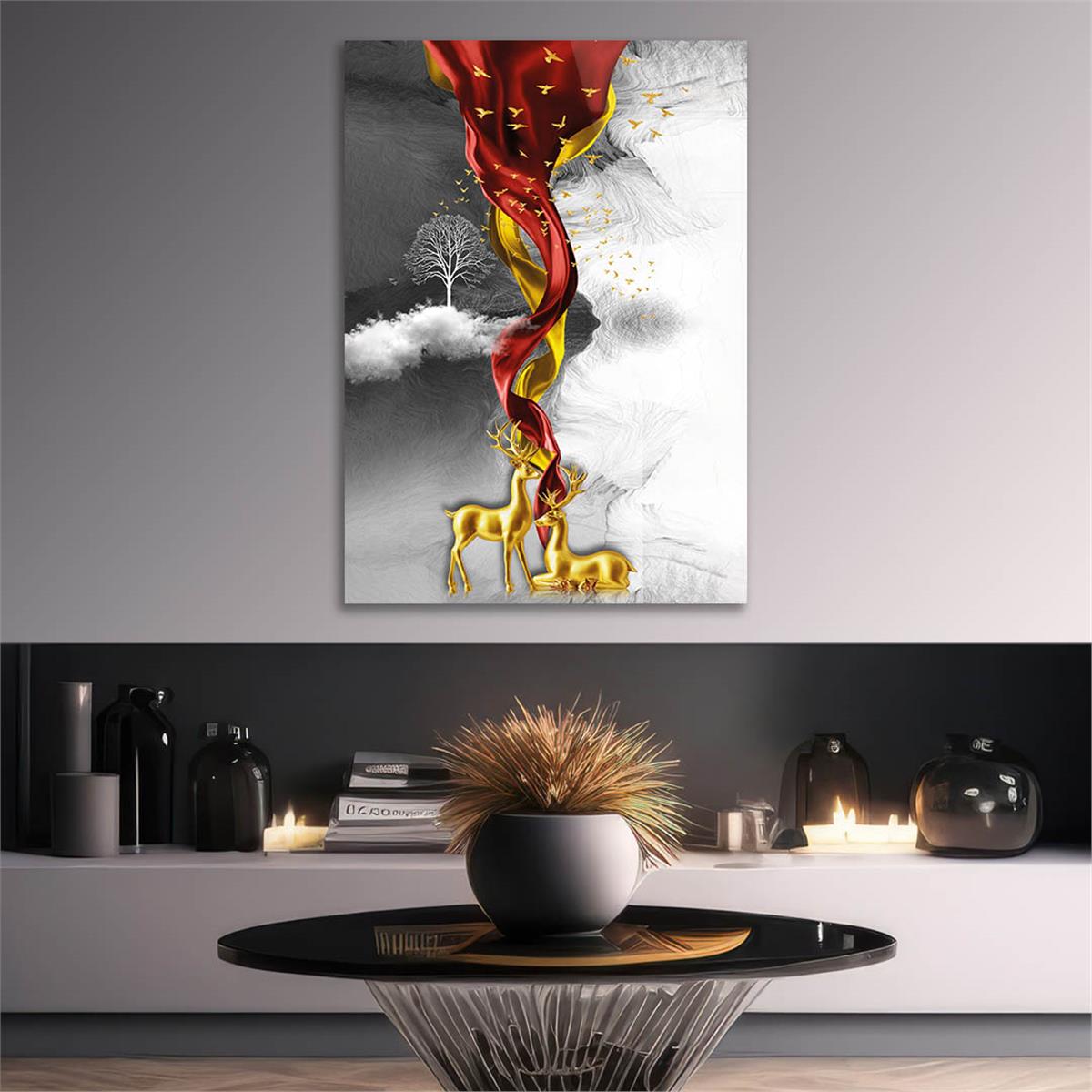 Kunst Thema auf bedrucktem Glas
