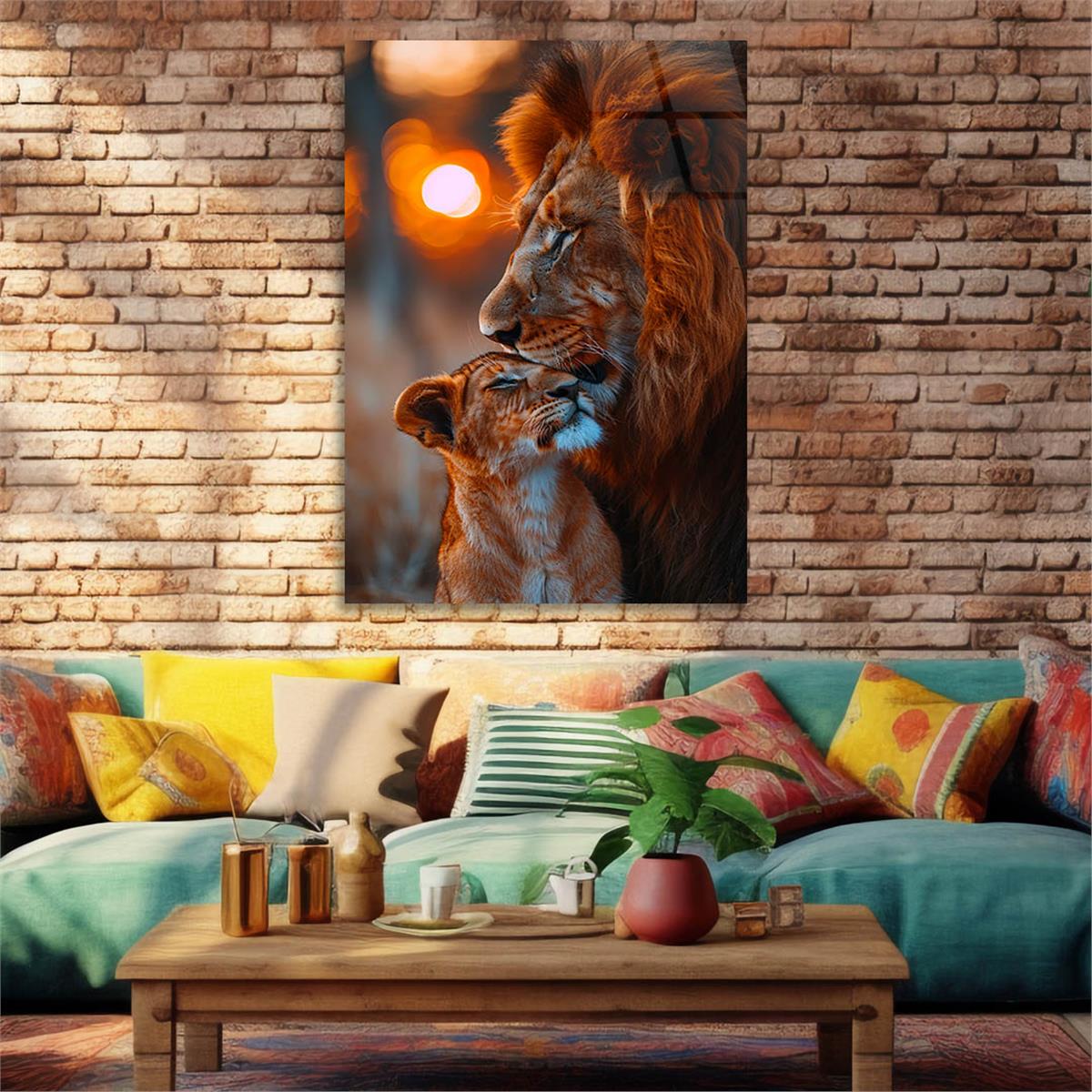 Dikey Doğa Temalı Cam Tablo 312